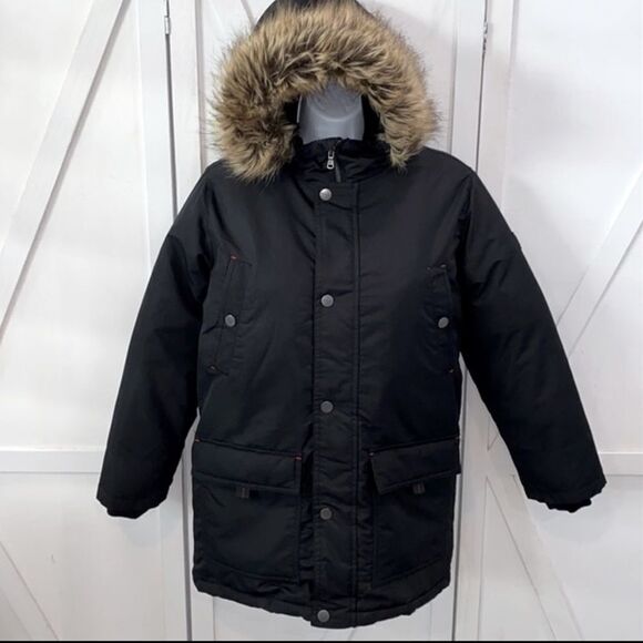 Michael Kors Faux Fur Heavyweight Hooded Parka Coat Size 8 - Picture 5 of 15